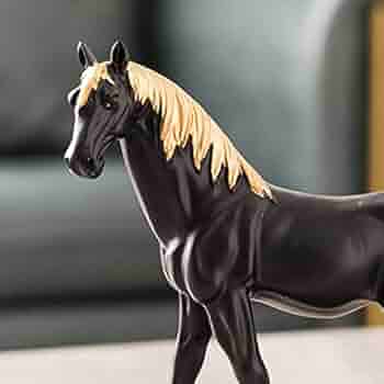 BLACK RESIN HORSE ORNAMENT – MODERN ART SCULPTURE & HANDCRAFTED STATUE