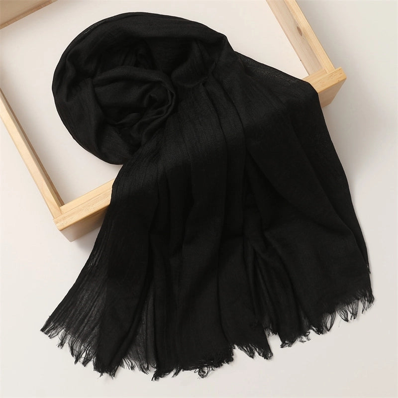 Women's Basic Solid Color Polyester Scarf