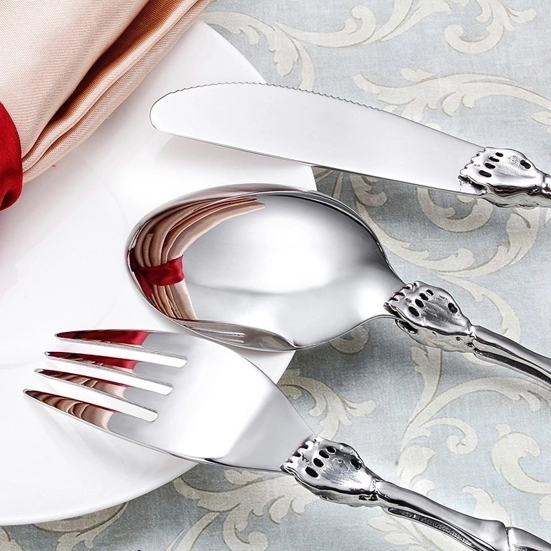 Casual Solid Color Stainless Steel Tableware