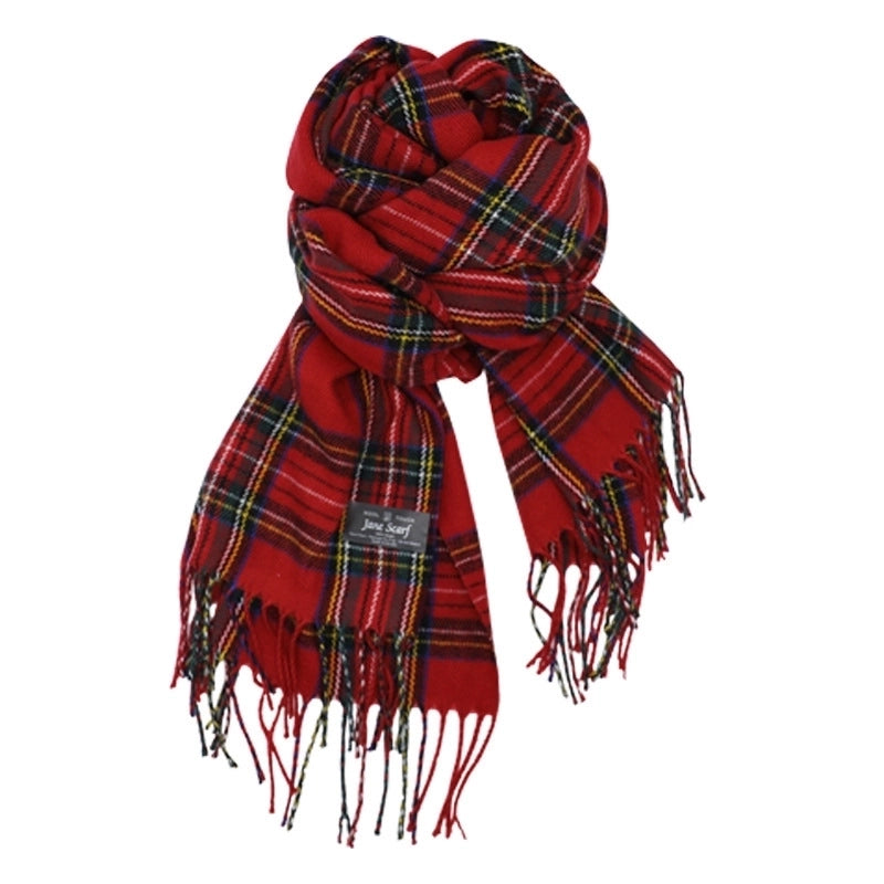 Women's Sweet Plaid Imitation Cashmere Scarf