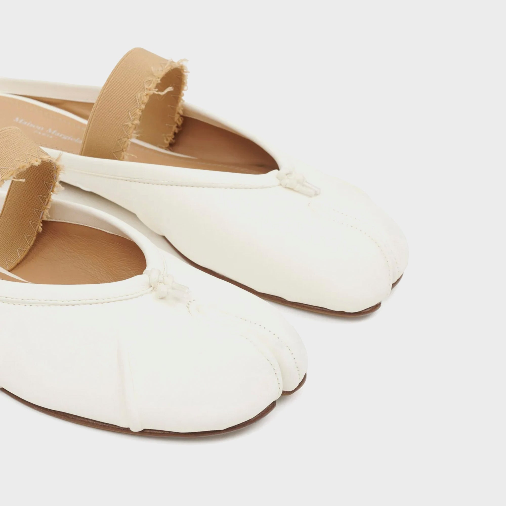 Maison Margiela Tabi Ballerina Mule Elastic Band - White