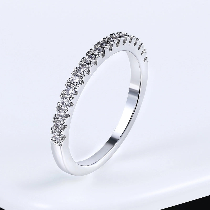 Minimalist Geometric Copper Inlay Zircon Rings 1 Piece