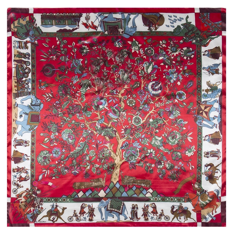 Women's Streetwear Tree Polyester Crochet Lace Silk Scarf