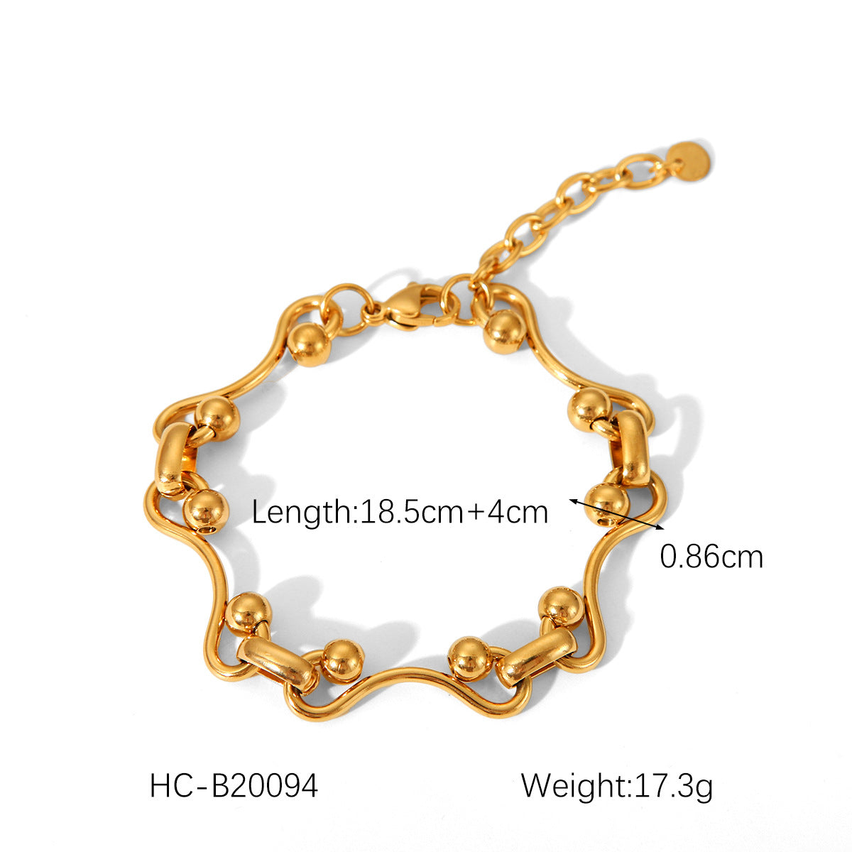 Stainless Steel Bracelet Ot Buckle Love Pearl Bracelet Female Titanium Steel Jewelry