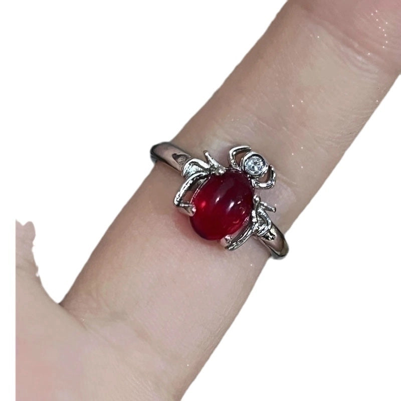 Sweet Cool Style Geometric Copper Irregular Plating Inlay Artificial Gemstones Open Rings