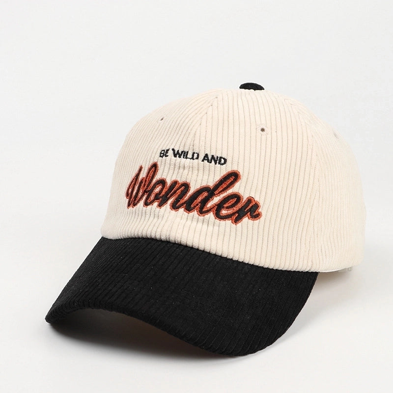Women's Classic Style Letter Embroidery Flat Eaves Baseball Cap