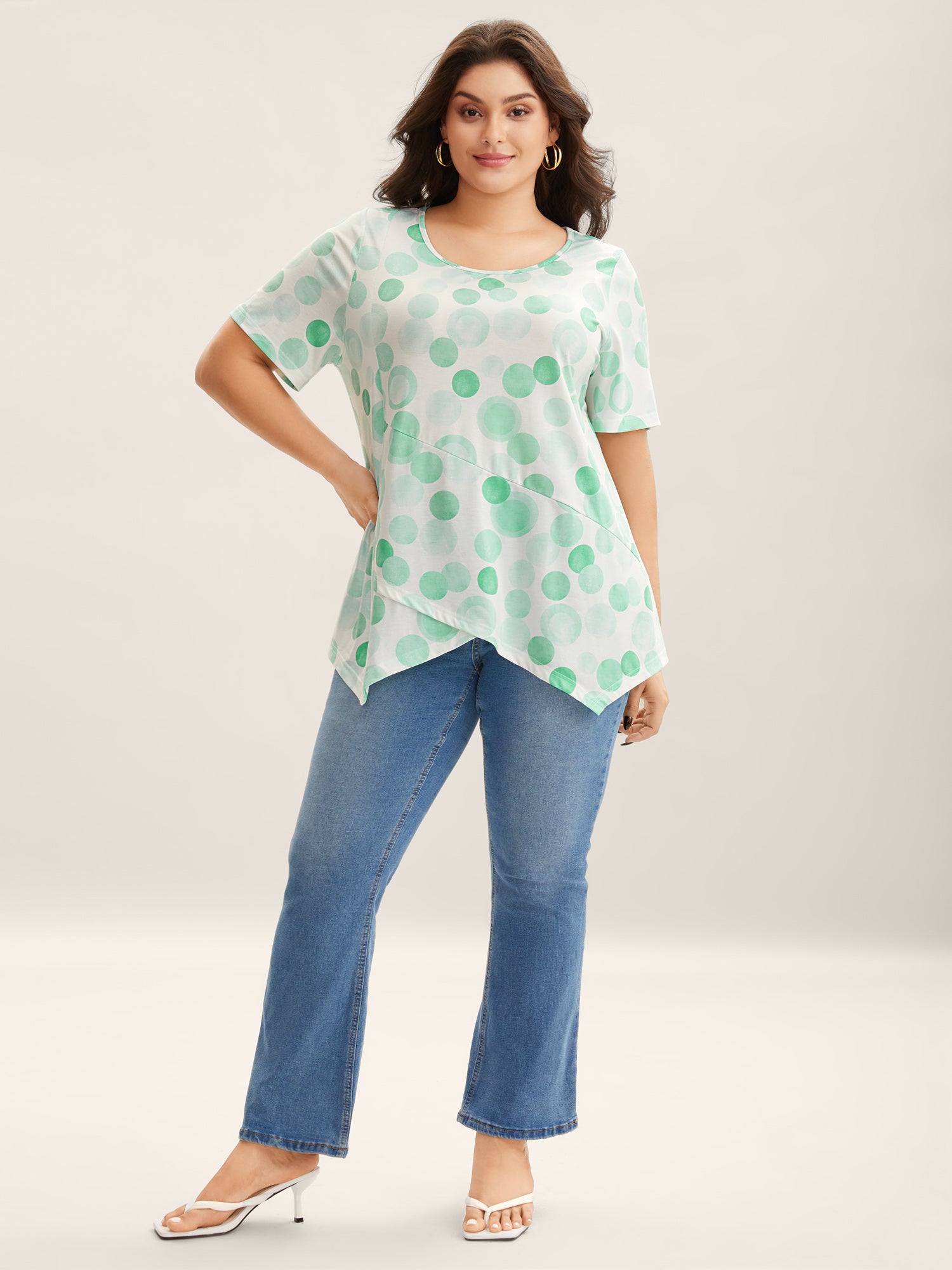 Supersoft Stretchy Polka Dots T-Shirt