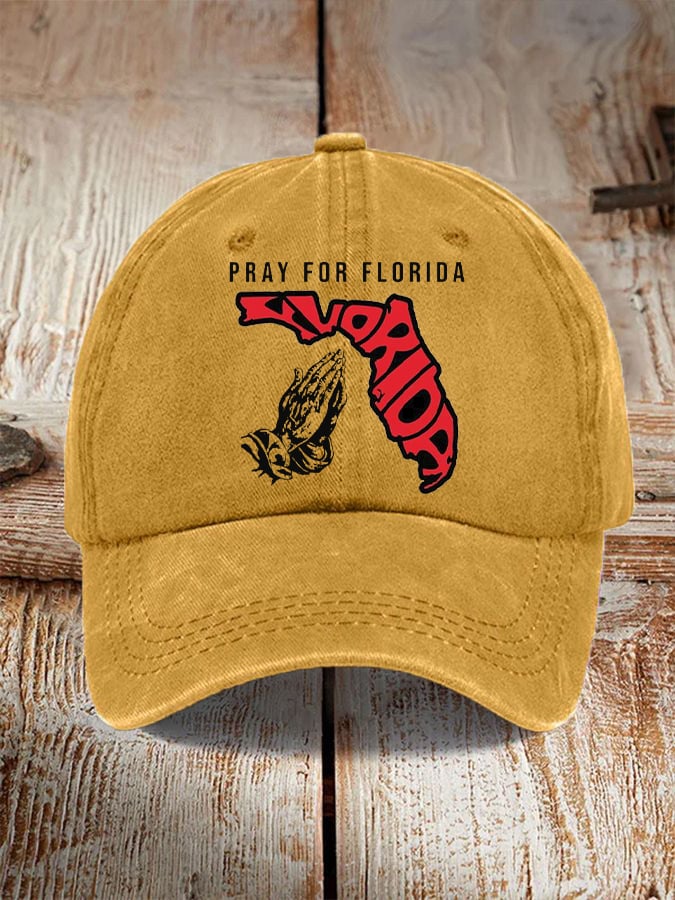 'Pray for Florida' print hat