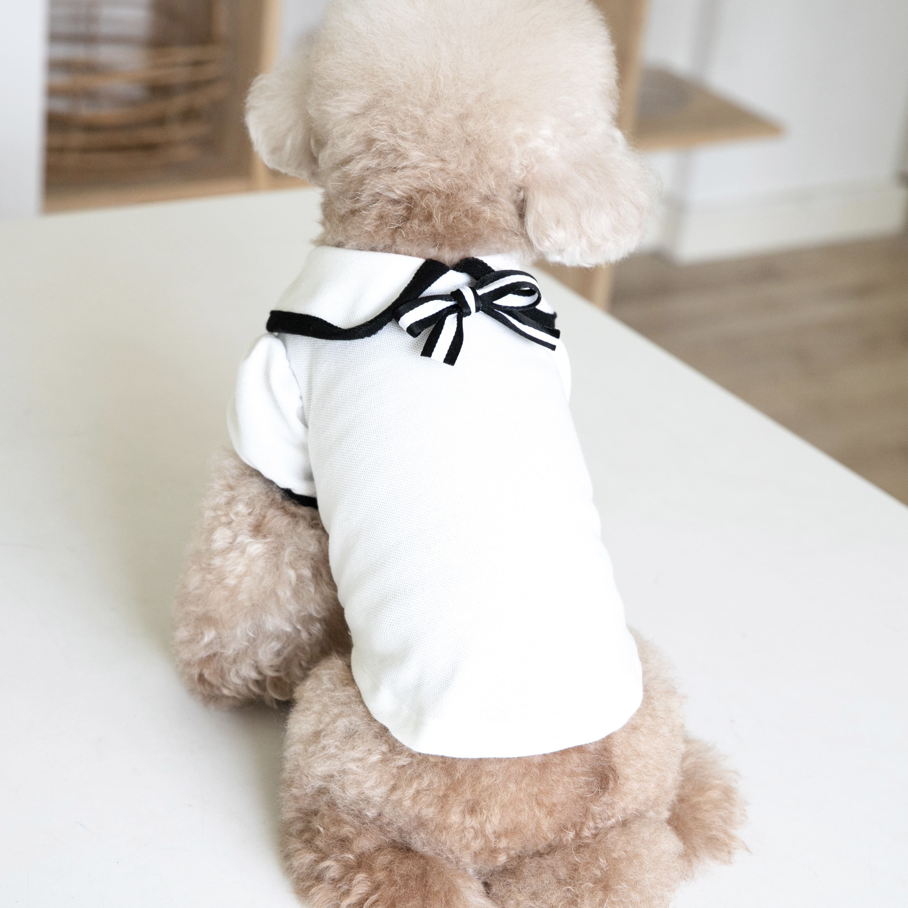 Sweet Collar Puffy Sleeves Dog Cat Tee