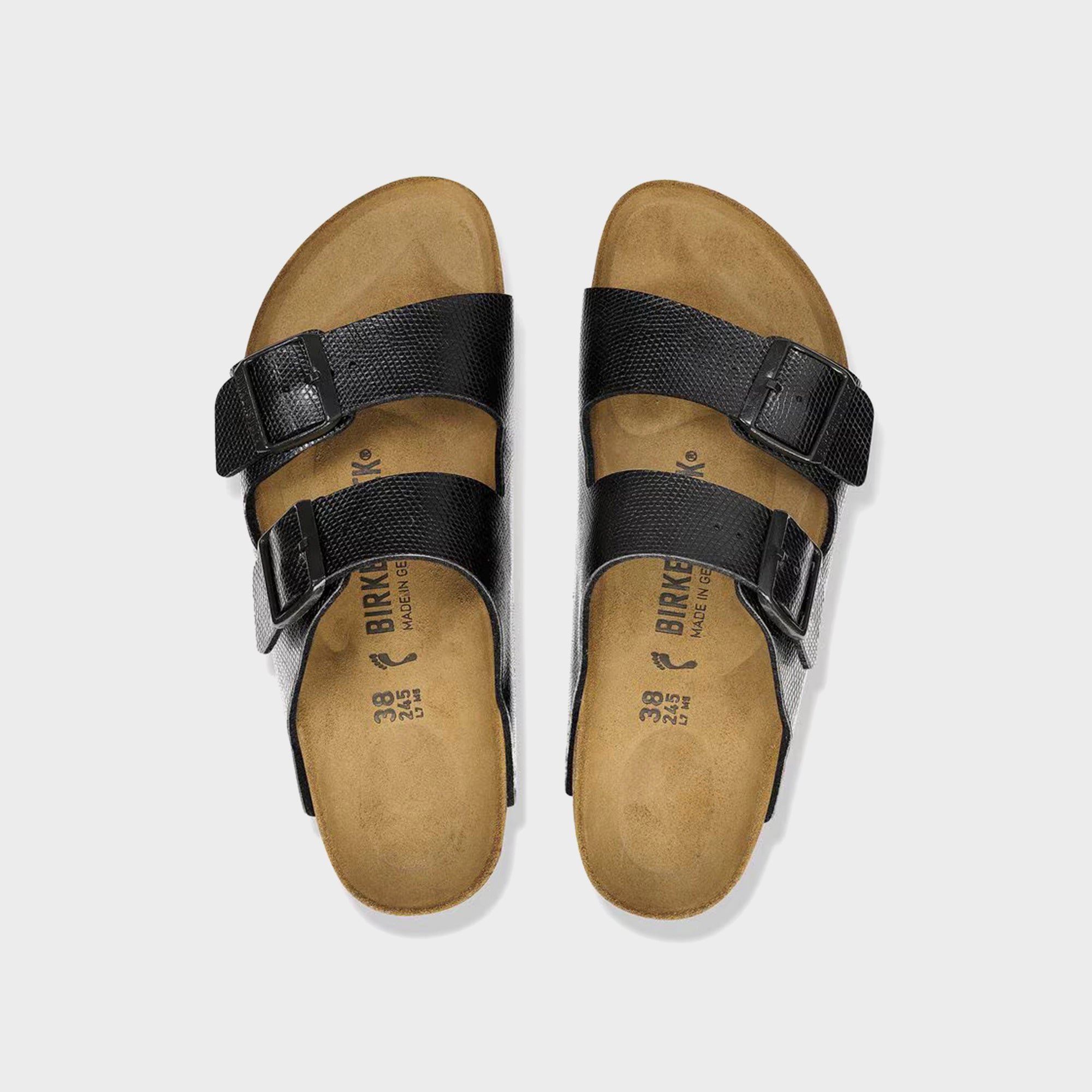 Birkenstock Arizona Birko-Flor - Embossed Lizard / Black