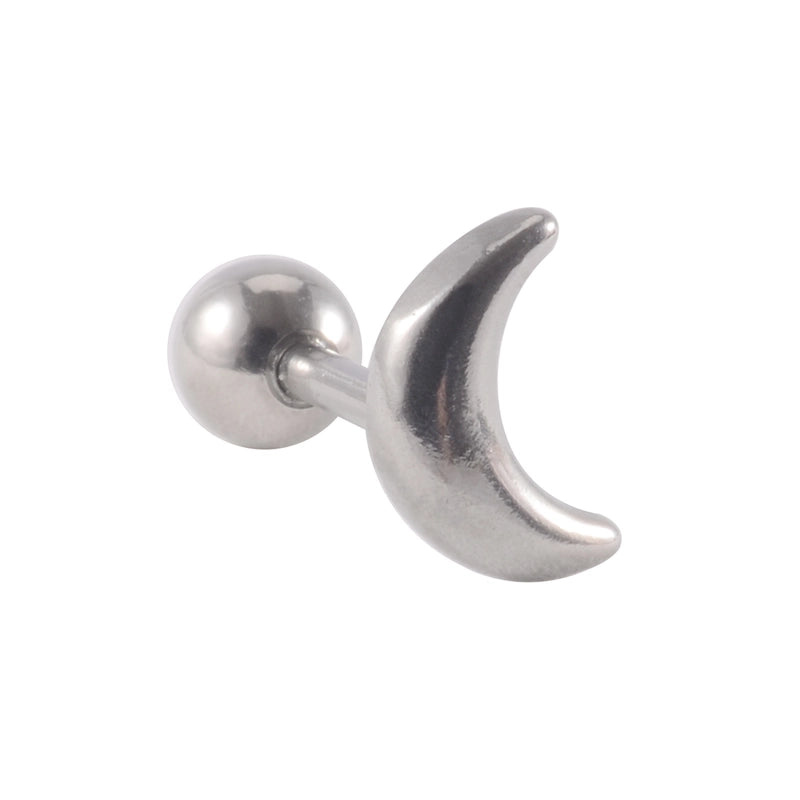 1 Piece Ear Cartilage Rings & Studs Casual Elegant Vacation Star Moon 304 Stainless Steel Plating 18K Gold Plated Lip Rings Ear Cartilage Rings & Studs