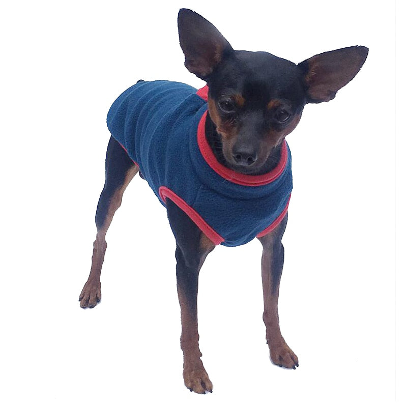 Contrast Color Fleece Dog Cat Vest