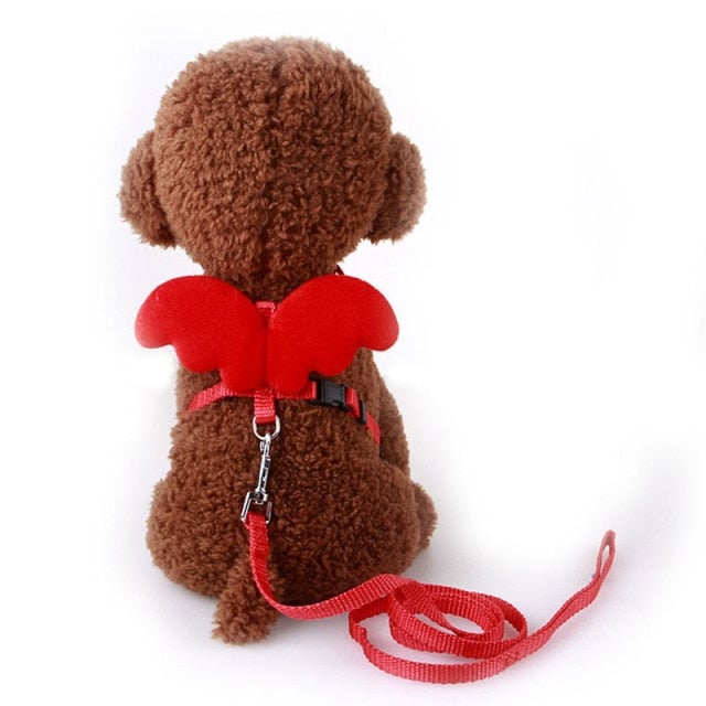 Angel Wing Dog Harness With Leash