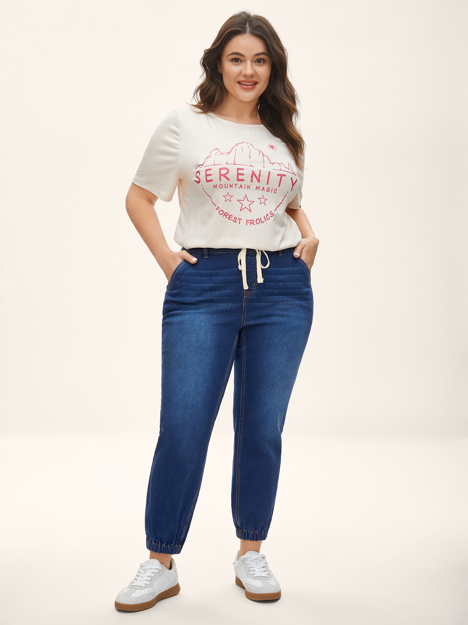 Stretchy Waist Pull-On Jogger Jeans