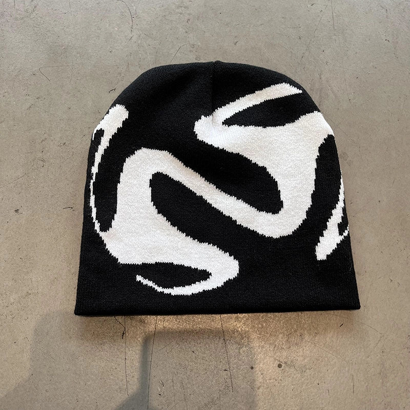 Unisex Hip-Hop Minimalist Color Block Eaveless Wool Cap