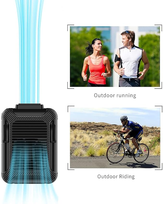 Portable Waist Clip Fan Hanging Cooling Fan USB Charging Power Fan