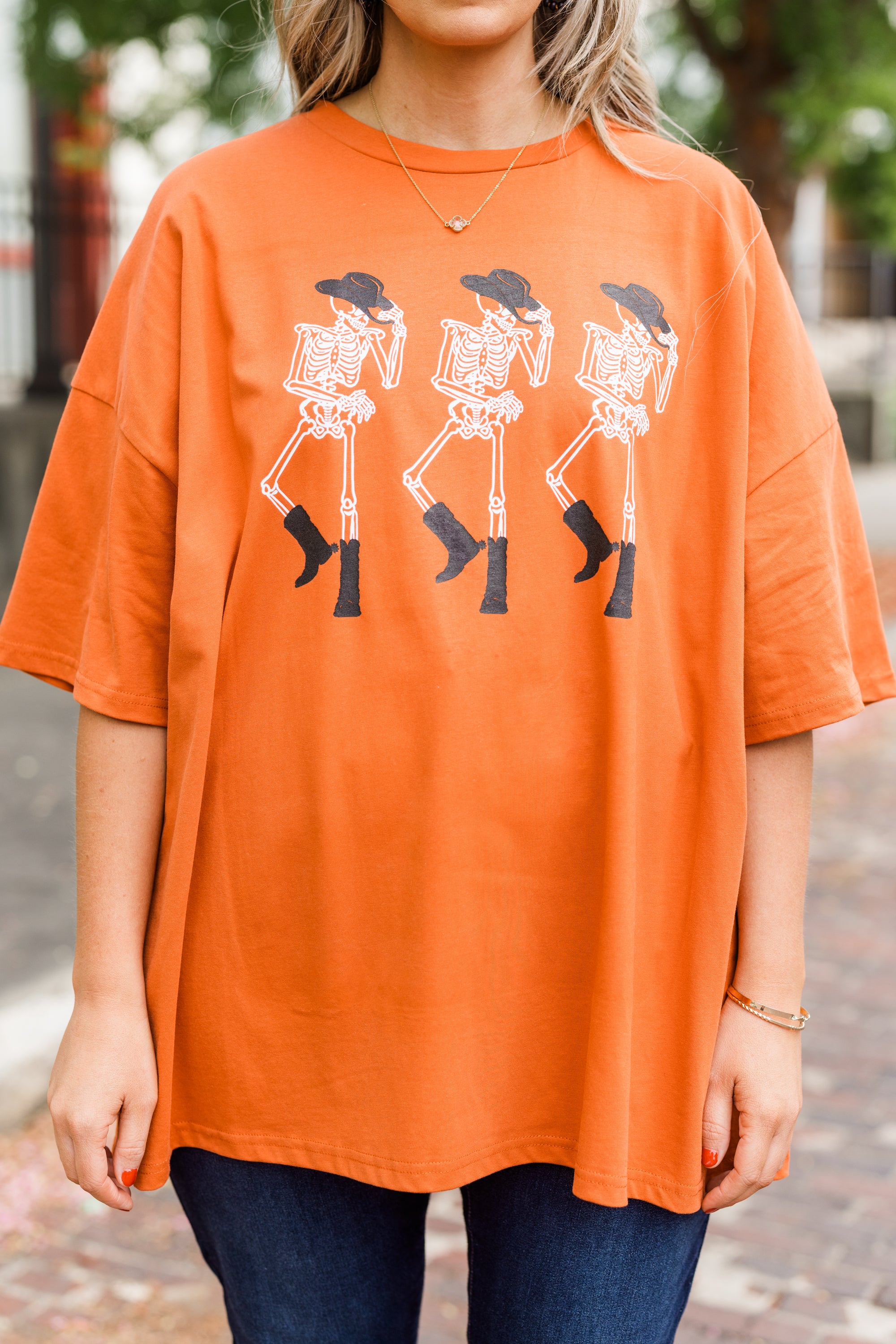 Howdy Halloween Boyfriend Tee. Rust