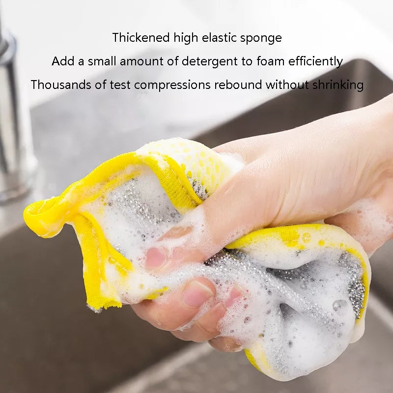 PACK OF 4 DUAL SIDED CLEANING SPONGE