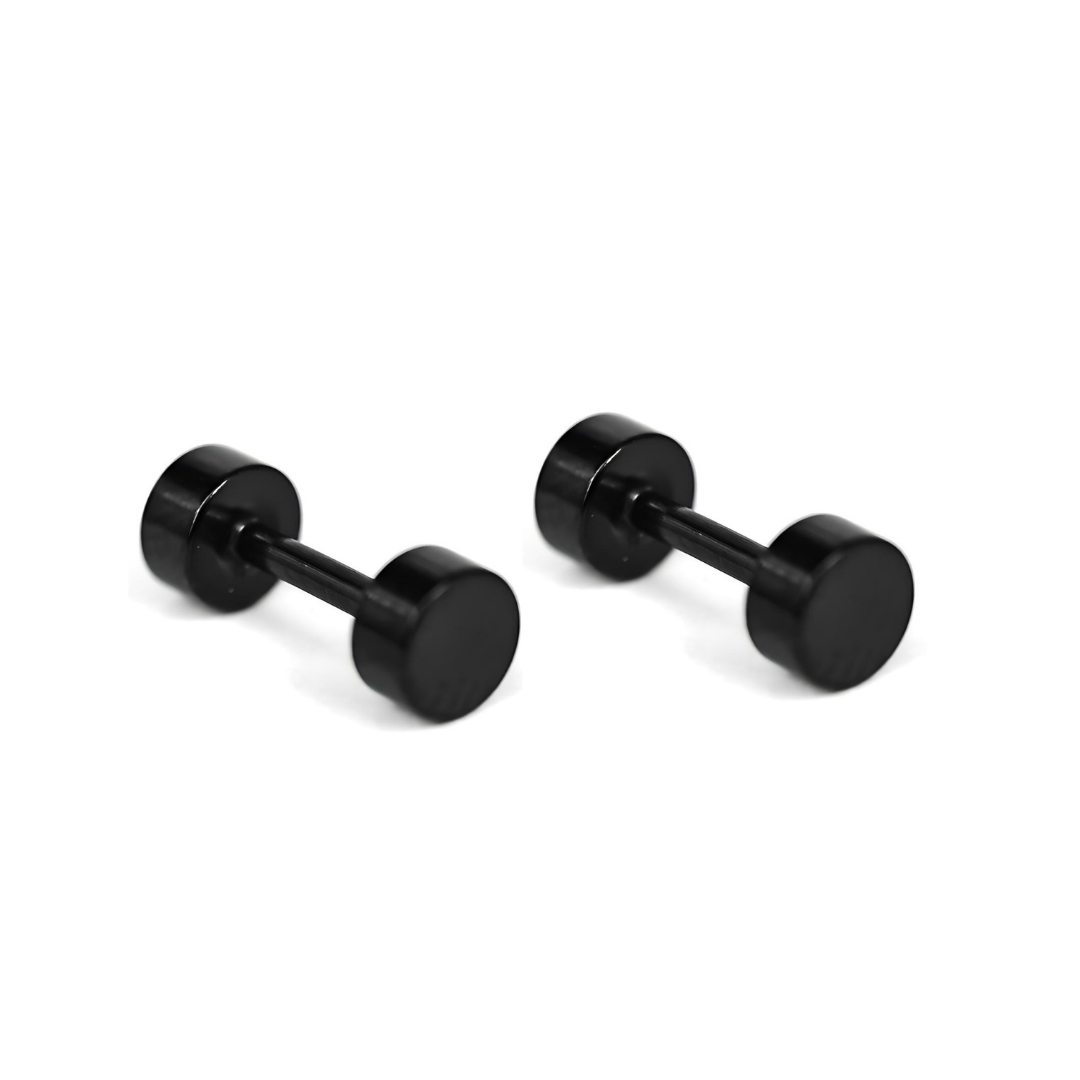 4mm Double studs - Black