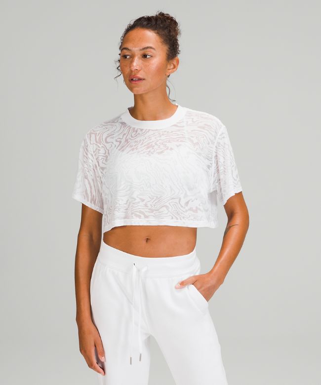 lululemon All Yours Cropped T-Shirt Veil