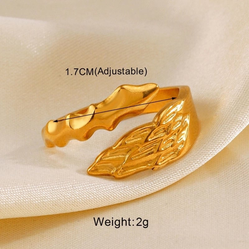 Minimalist Hand Heart Shape 304 Stainless Steel Plating Open Rings