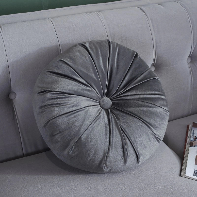 Round Pumpkin Pillow Solid Color Bay Window Pillow Homestay Model Room Pillow Living Room Sofa Cushion