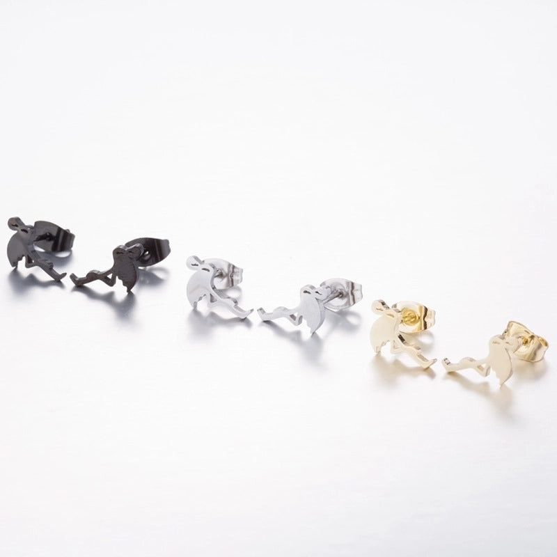 Minimalist Geometric Plating 304 Stainless Steel No Inlaid 18K Gold Plated Earrings