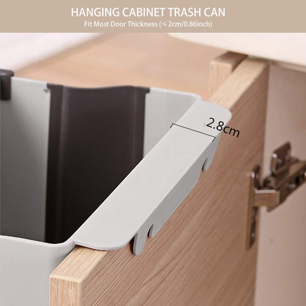 Hanging Trash Can Kitchen Cabinet Door Collapsible Dust Bin. Hanging Trash Holder Dustbin