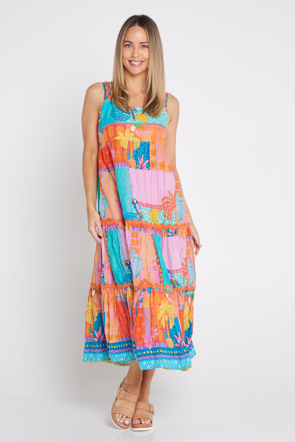 Luna Cotton Maxi Dress - Candy