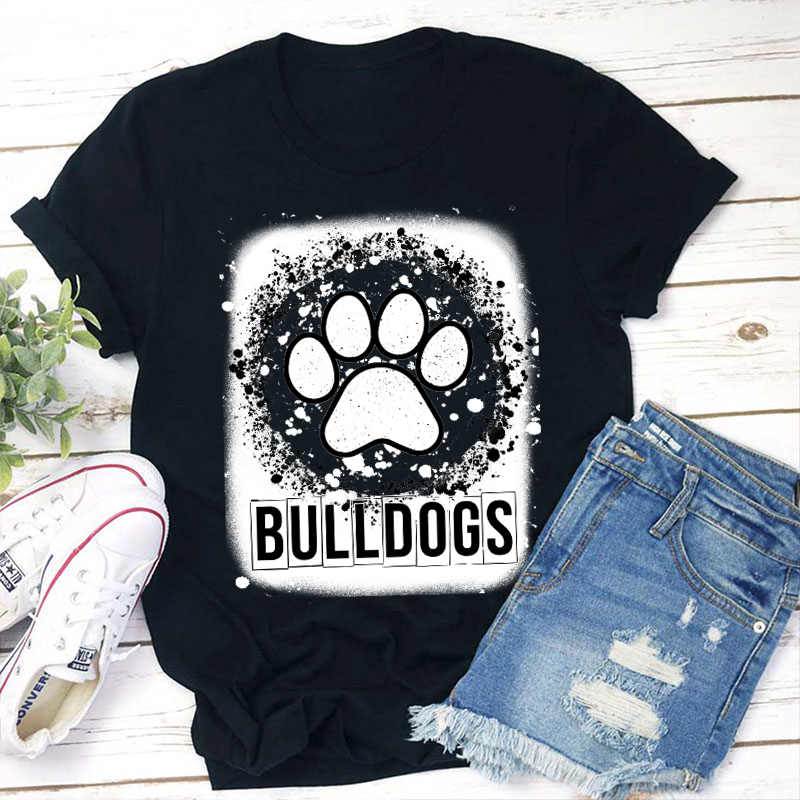 Personalized School Mascot Leopard Paw Teacher T-Shirt