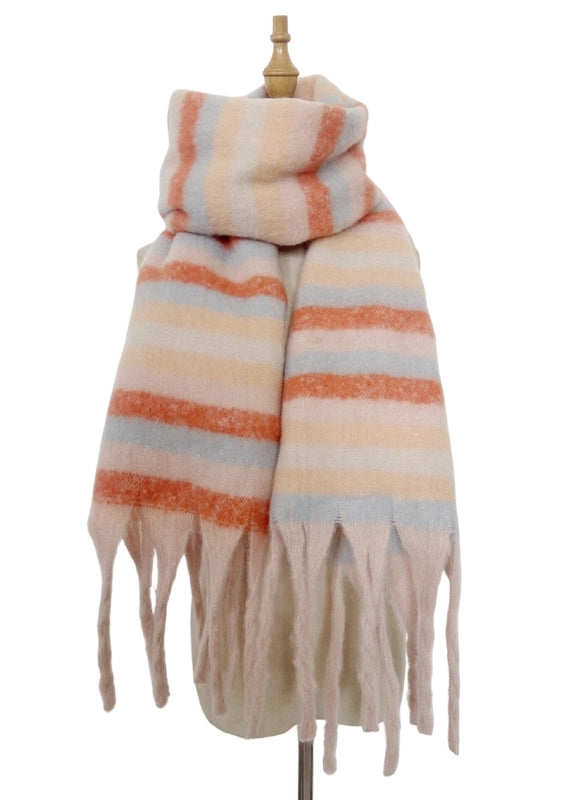 Women's Elegant Basic Stripe Polyester Scarf