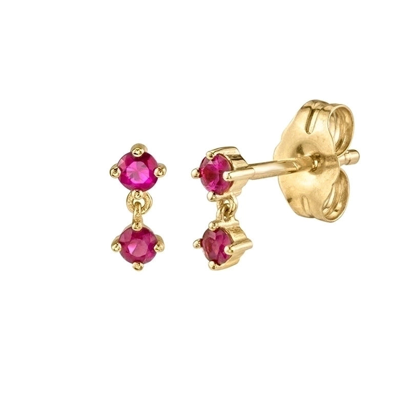 Minimalist Leaf Square Water Droplets Copper Ear Studs Plating Inlay Zircon Copper Earrings