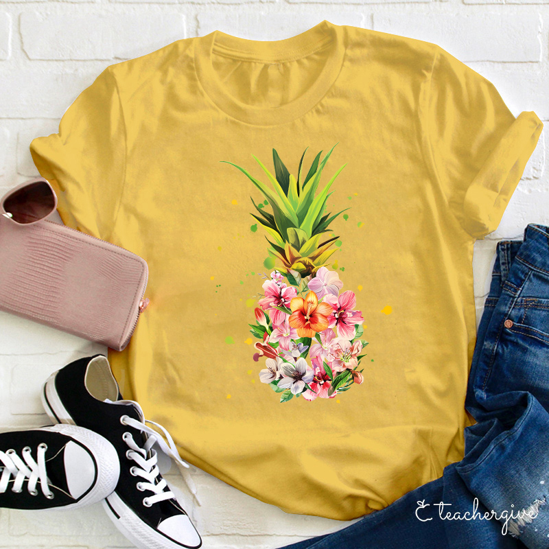 Pineapple Are Blooming Teacher T-Shirt