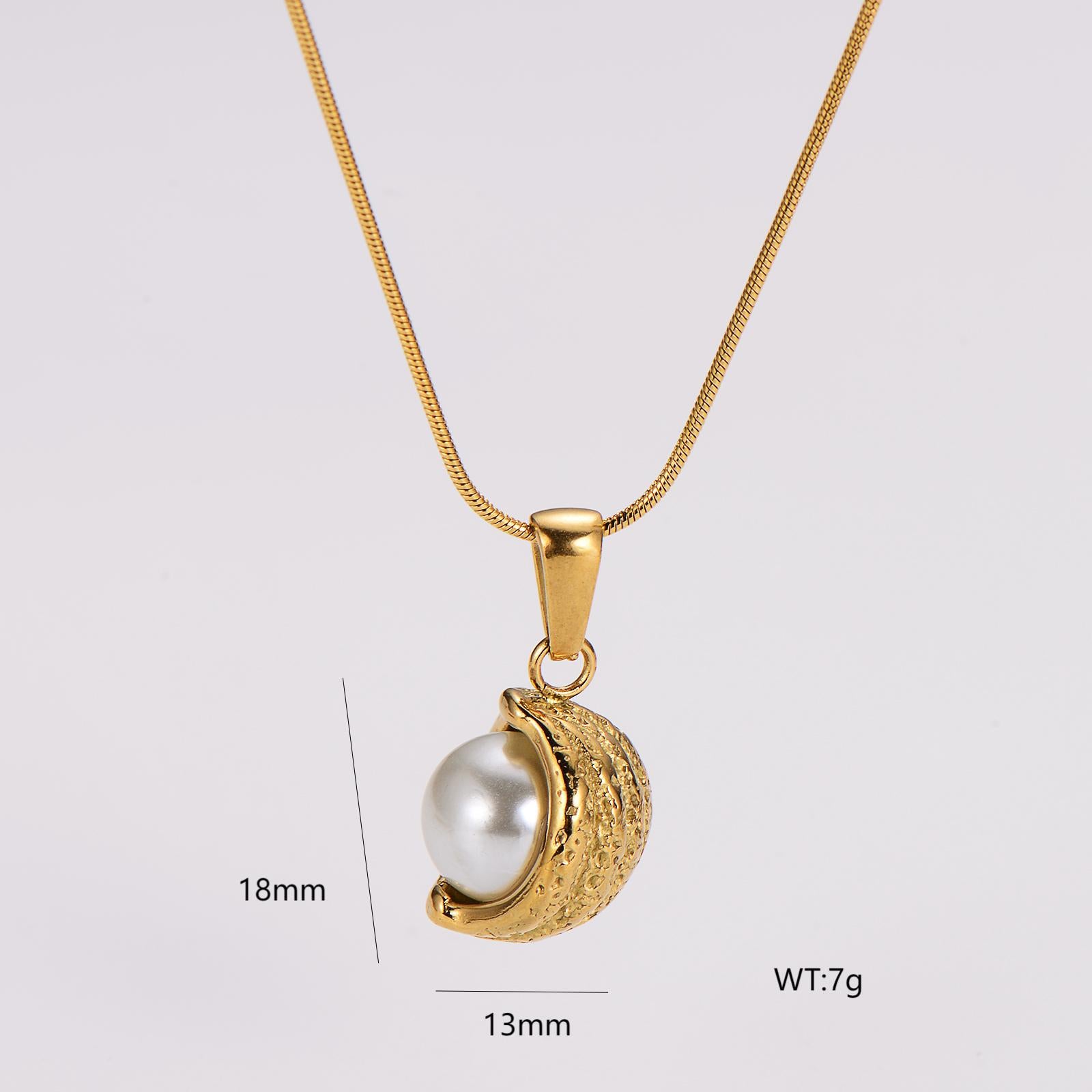 Aml  Retro Fashion Geometric Love Necklace Female Stainless Steel Style Clavicle Chain