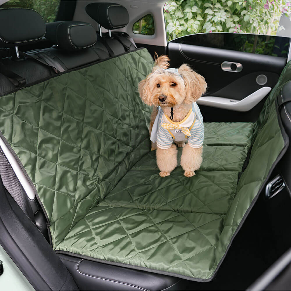 Travel Portable & Waterproof Folding Dog Car Back Seat Bed