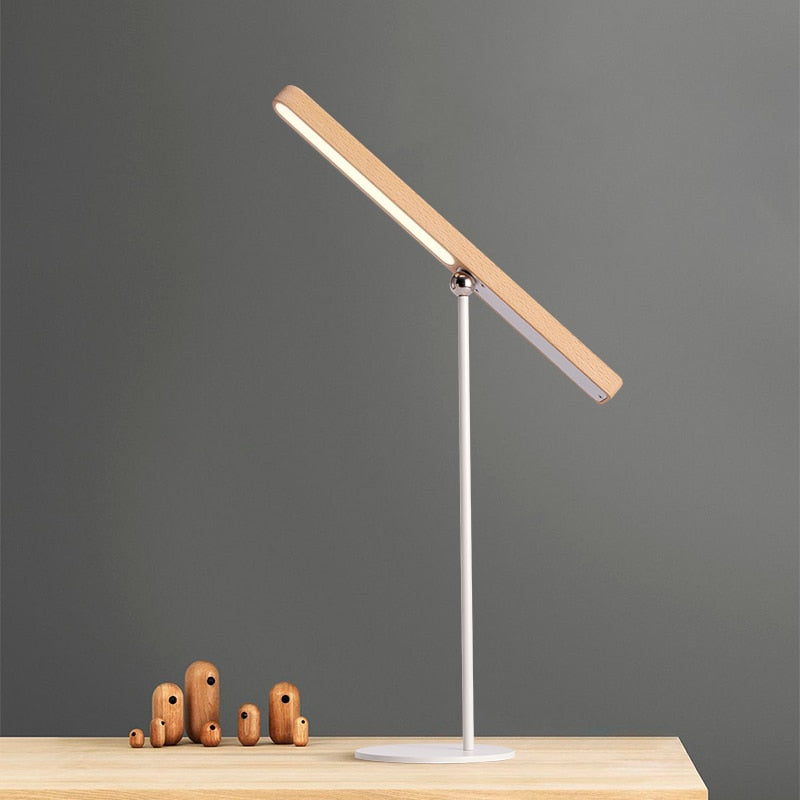 Wood Rotating Table Lamp with Magnet