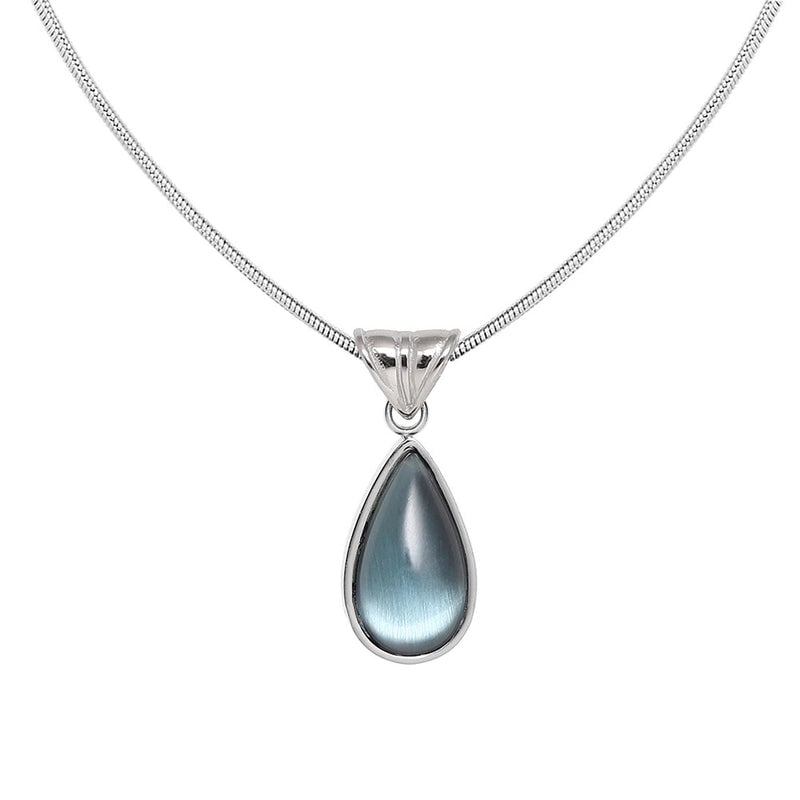 Elegant Minimalist Water Droplets 304 Stainless Steel Glass Plating Inlay Stainless Steel Necklaces