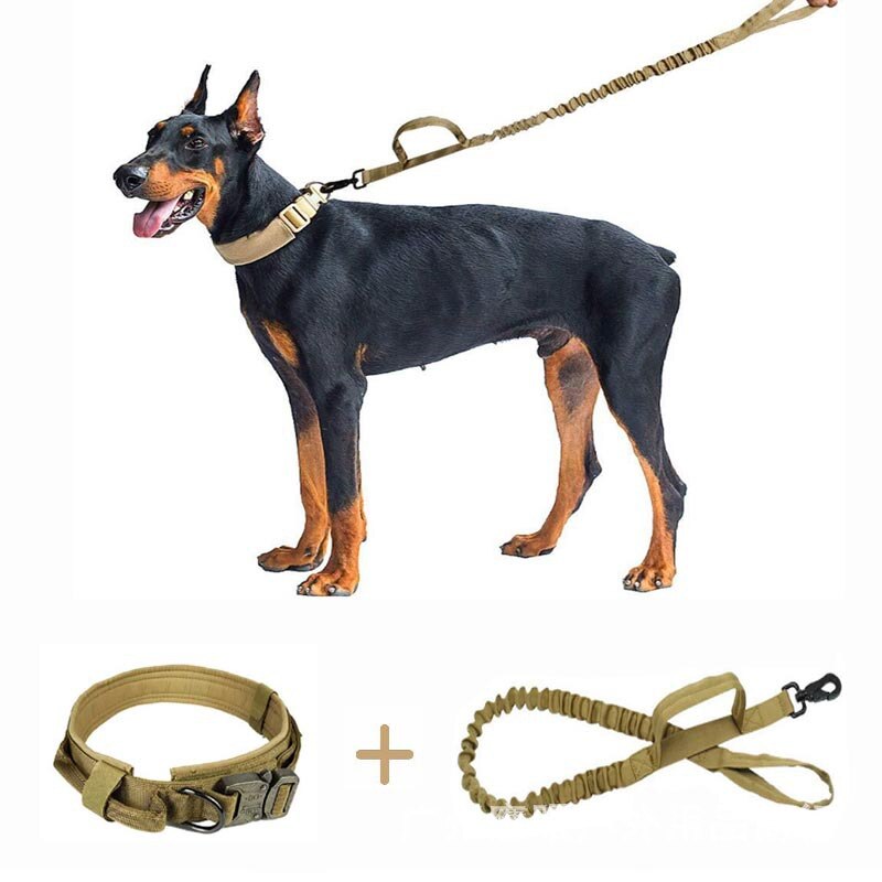 Nylon Tactical Dog Collar And Leash Set