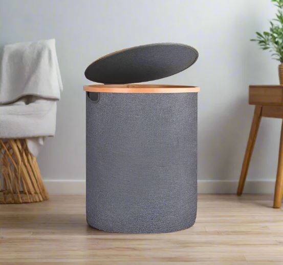 Bamboo Laundry Hamper Basket with Lid and Handle