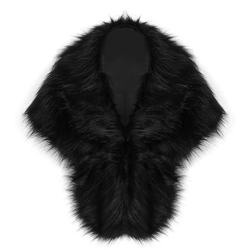Women's Elegant Solid Color Faux Fur Polyester Shawl