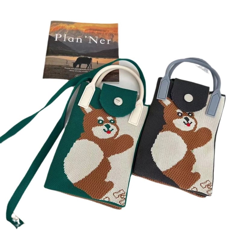 Women's Mini Polyester Animal Streetwear Magnetic Buckle Handbag