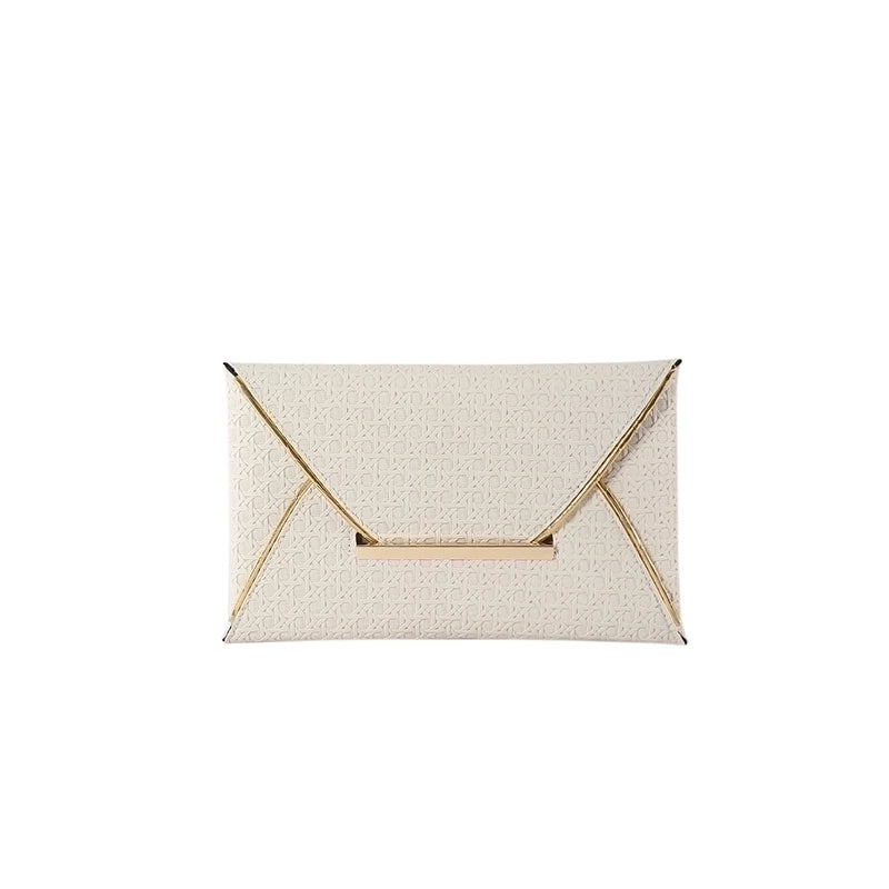 Women's Pu Leather Solid Color Classic Style Square Flip Cover Clutch Bag