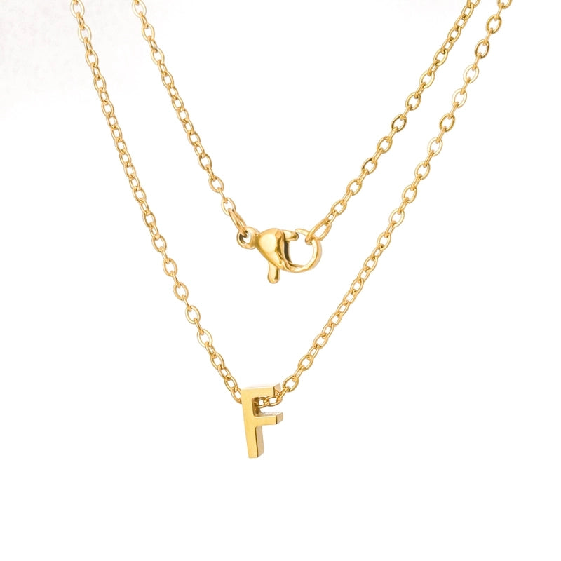 Titanium Steel Minimalist Plating Letter None Necklace