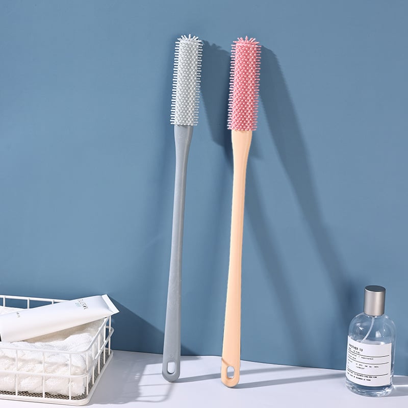 (2PCS/ SET) Long Handled Silicone Toe Crevice Cleaning Brush & Exfoliating Brush