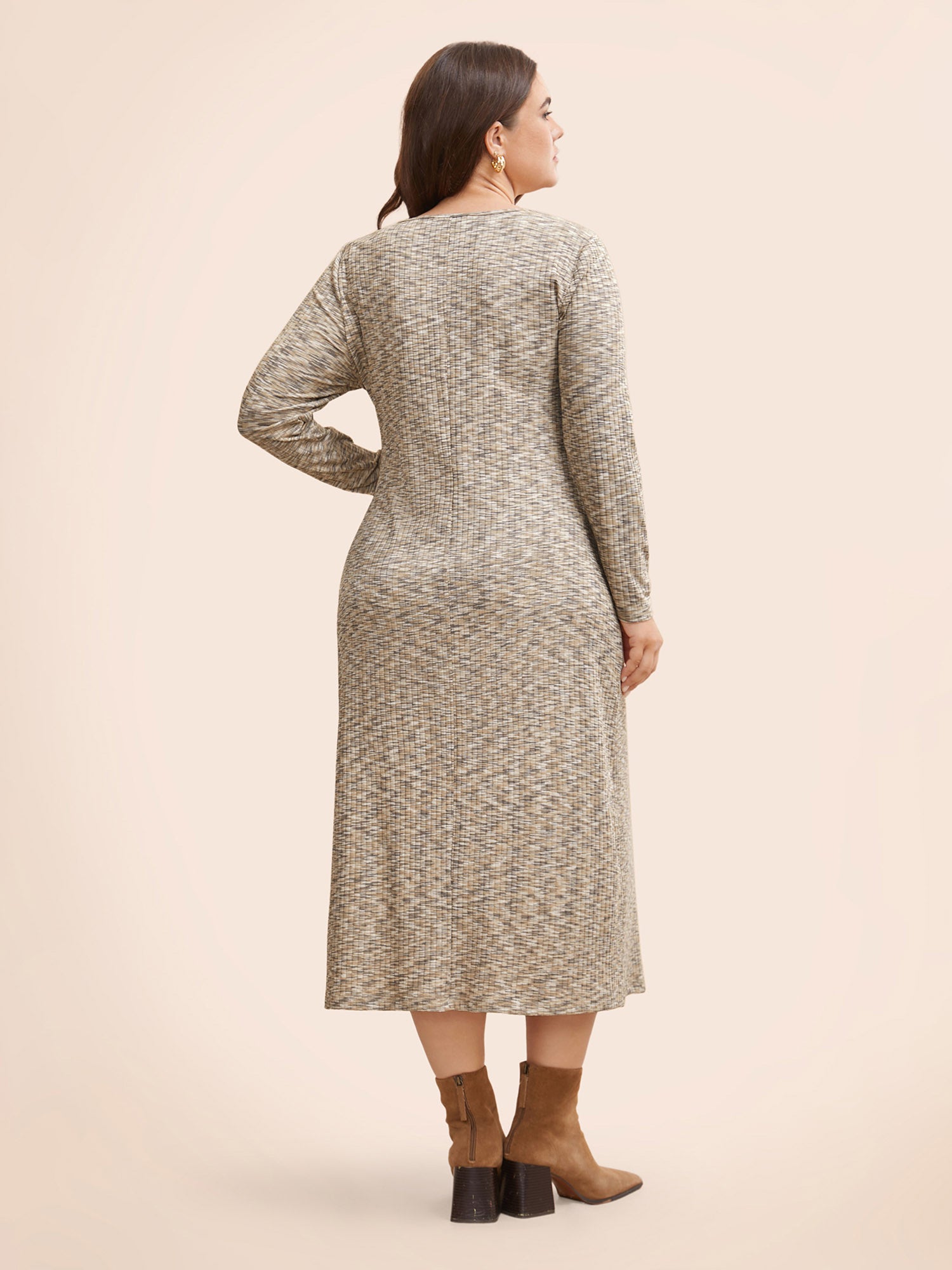 Heather Pit Strip Cut Out Dress