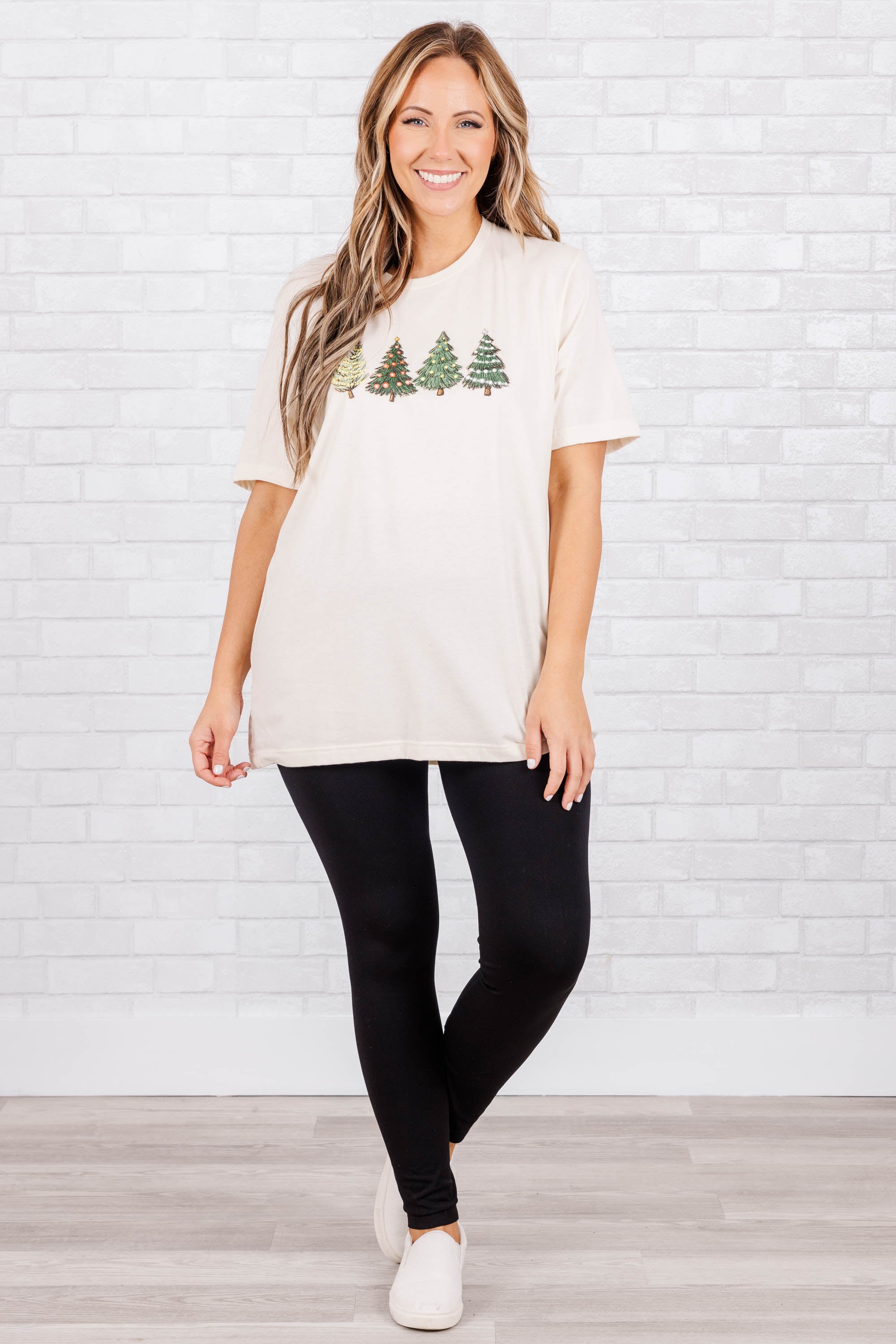 Christmas Spirit Tee. Heather Natural