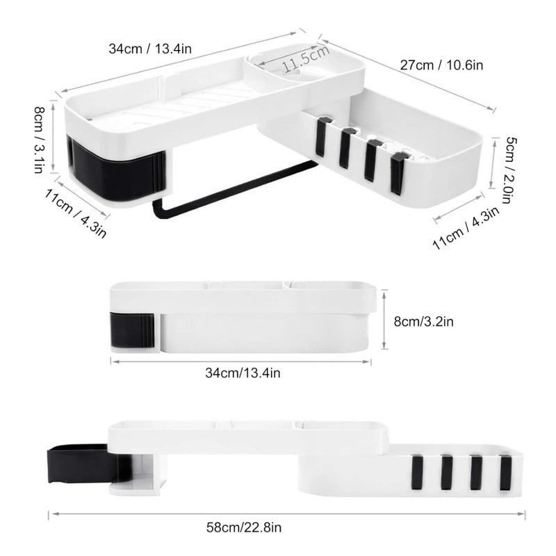 Bathroom Shelf Organizer Rotatable