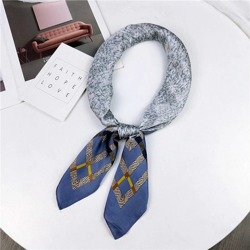 Alloy Scarf (1 Scallop Floral Blue)