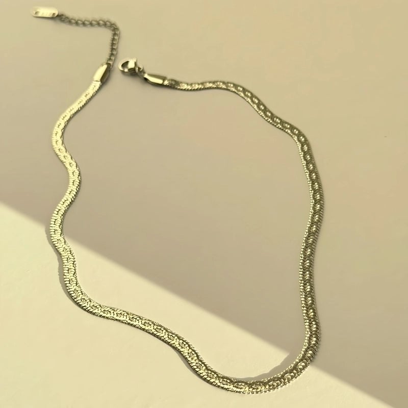 Titanium Steel French Style Plating U Shape Necklace