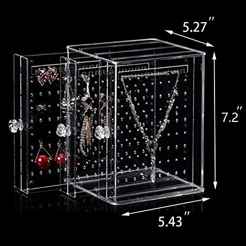 Acrylic Women's Earrings Jewelry Display Stand Rack. Organizer Storage Box. Drawers Design Rack Holder